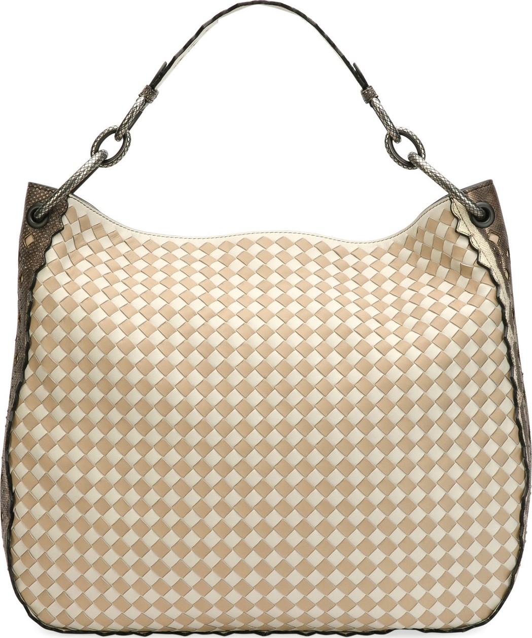 Bottega Veneta Loop Check Small Hobo Bag