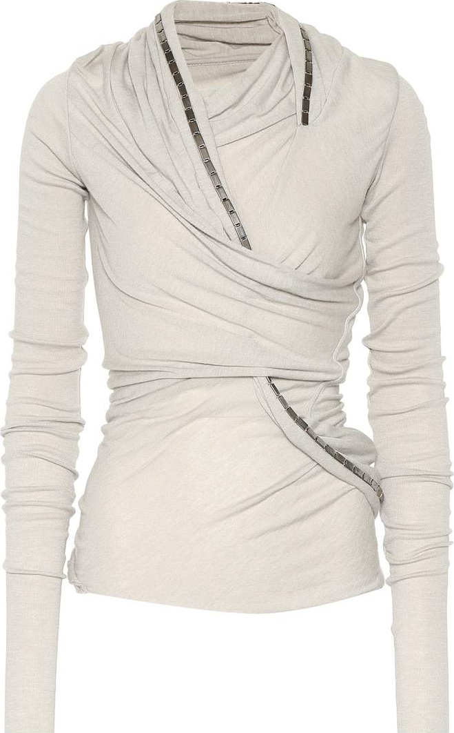 Rick Owens Lilies embellished knit top