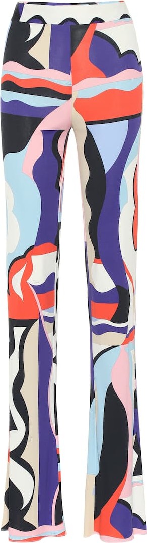 Emilio Pucci Printed silk-blend jersey pants