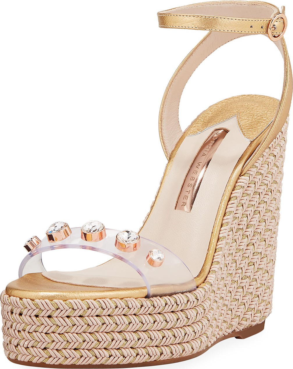 Sophia Webster Dina Gem Red Sole Espadrille Sandals