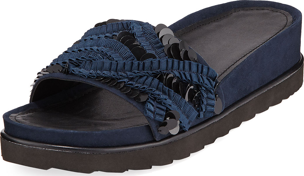 Donald J Pliner Cava Suede Slide Sandals