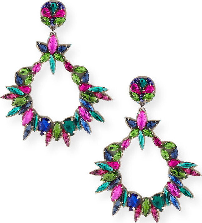 Ranjana Khan Oversized Crystal Statement Earrings