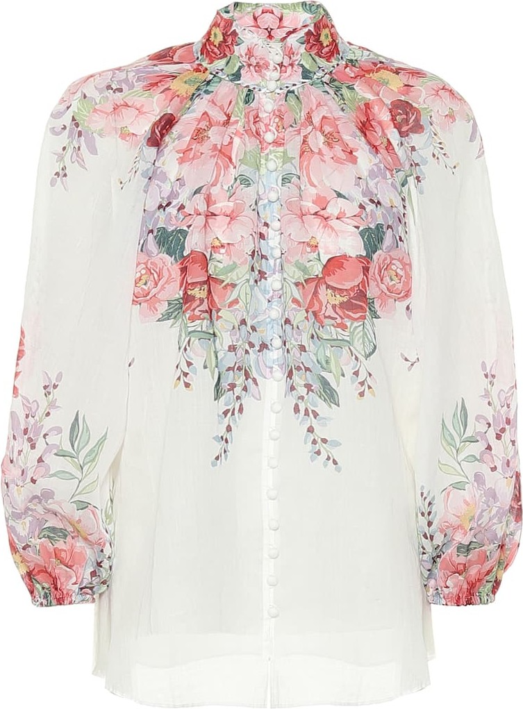 Zimmermann Bellitude floral ramie blouse