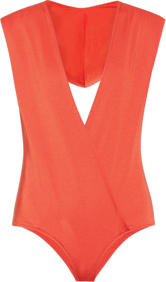 Balmain Hooded wrap swimsuit