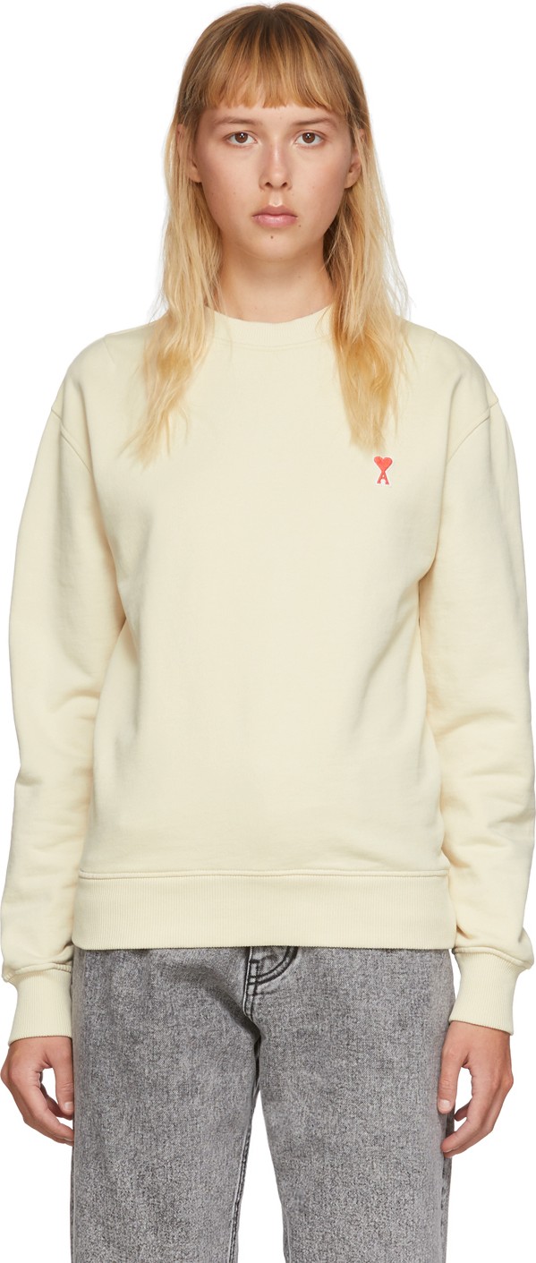 AMI Beige Oversized Ami De Coeur Sweatshirt