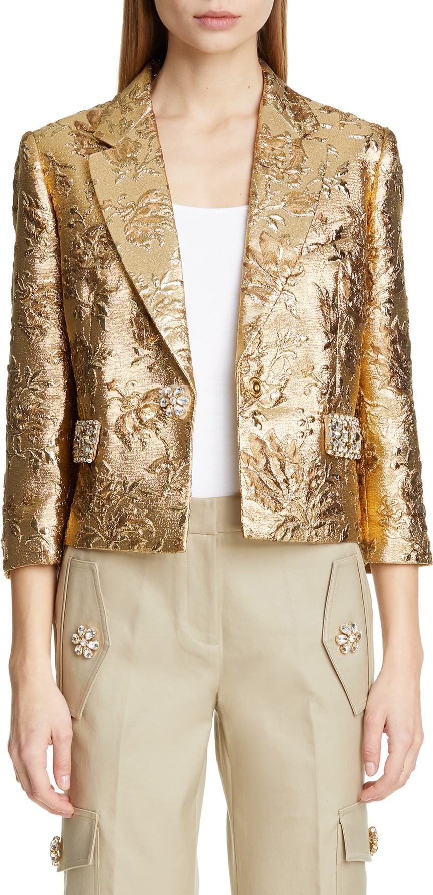 Michael Kors Jacquard Crop Jacket