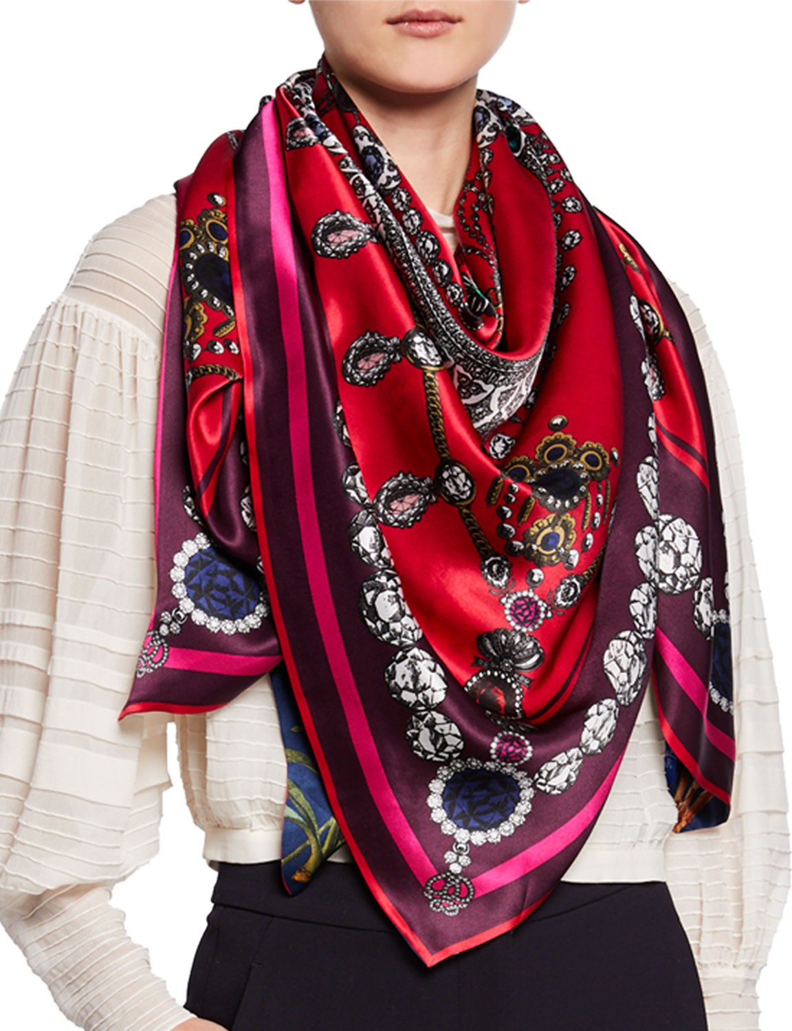St. Piece Jessica + Josephine Double Sided Silk Scarf