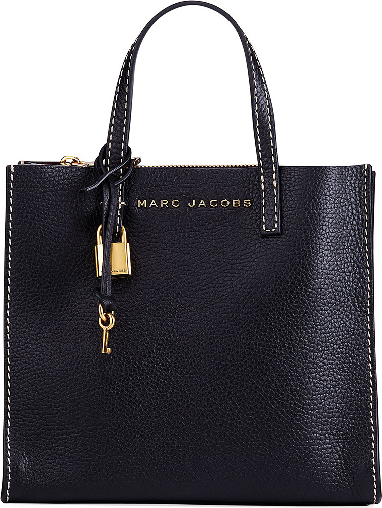 MARC JACOBS Grind Mini Pebbled Shopper Satchel Bag