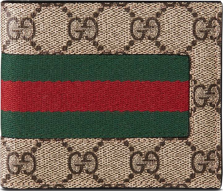 Gucci Web GG Supreme Canvas Wallet