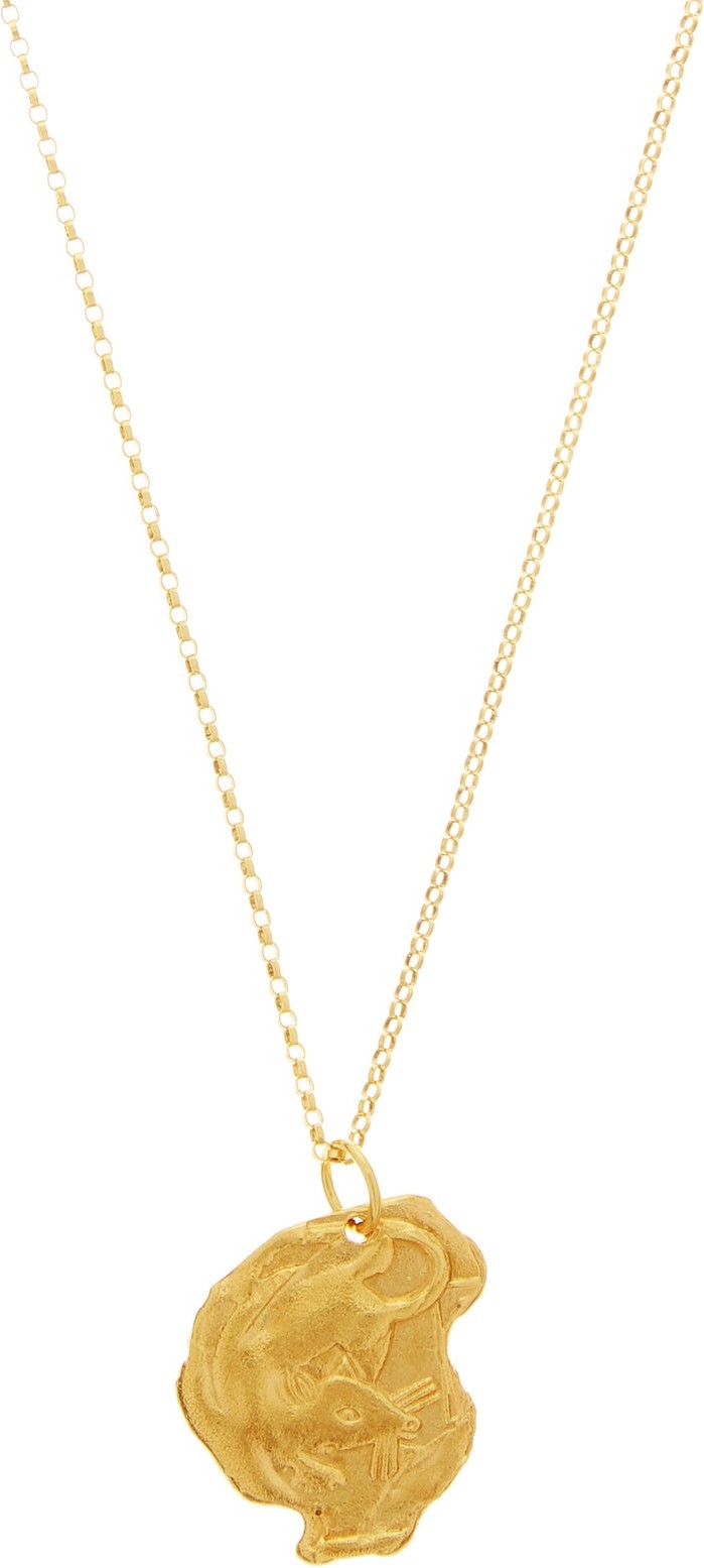 Alighieri Rat 24kt gold-plated necklace