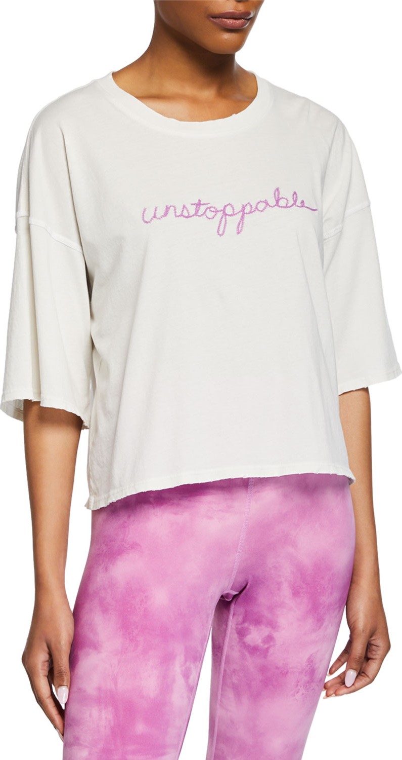 Spiritual Gangster Unstoppable Icon Embroidered Top