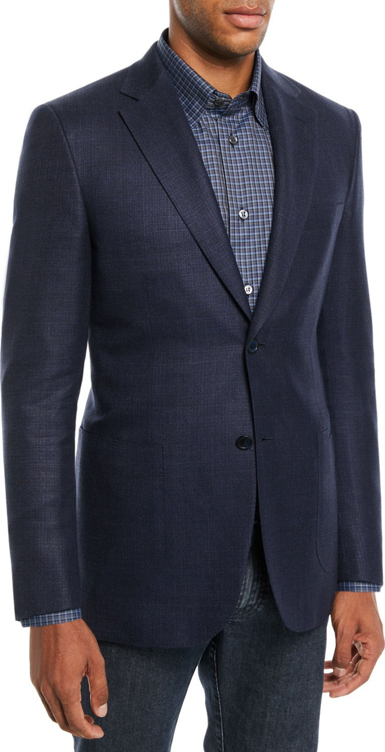 Brioni Men's Textured Wool-Blend Blazer