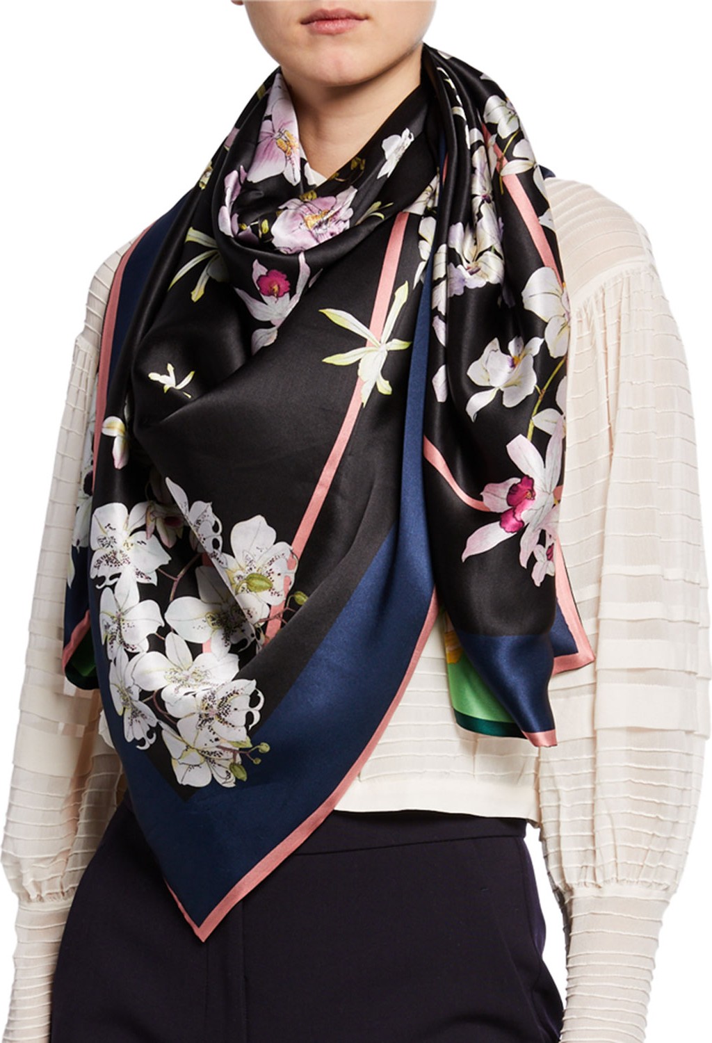 St. Piece Janet Double Sided Silk Scarf