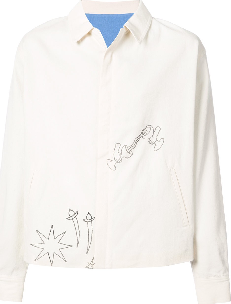 The Elder Statesman zipped coach jacket