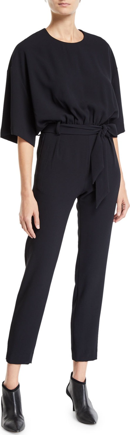 IRO Appreciate 3/4-Sleeve Belted Jumpsuit