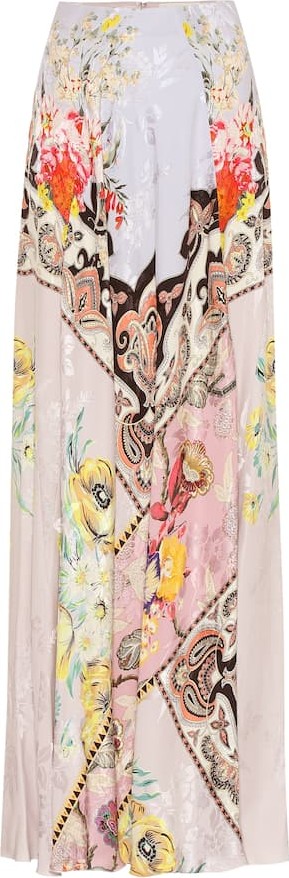 Etro Printed silk blend maxi skirt