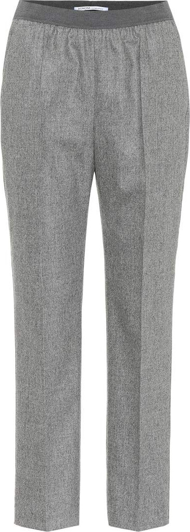 Agnona Stretch wool and cashmere-blend pants