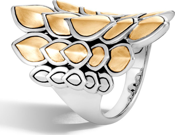 John Hardy Legends Naga Saddle Ring w/ 18k Gold