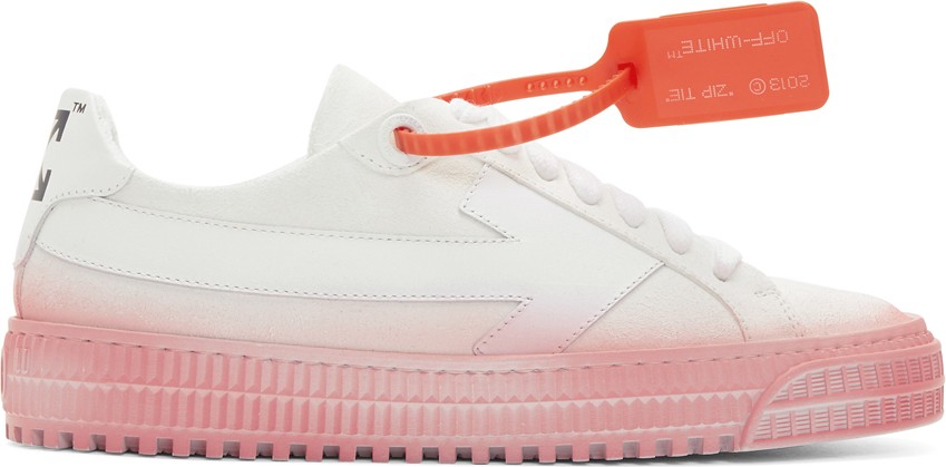 Off White White & Pink Dégradé Arrows Sneakers
