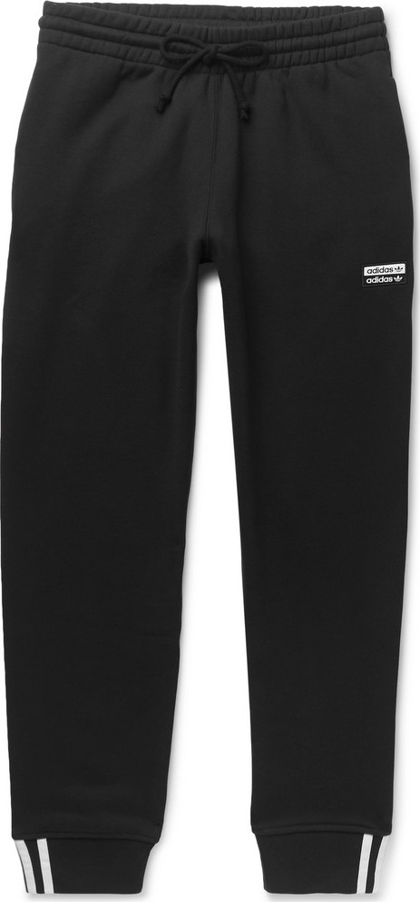 Adidas Originals Tapered Logo-Appliquéd French Cotton-Terry Sweatpants