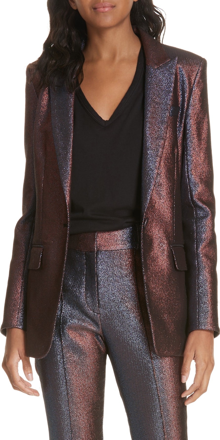 Veronica Beard Ashburn Metallic Blazer