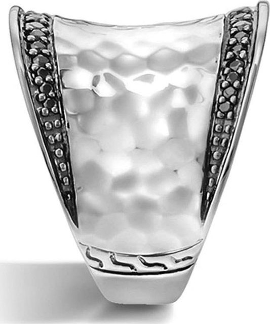 John Hardy Classic Chain Lava Pave Ring