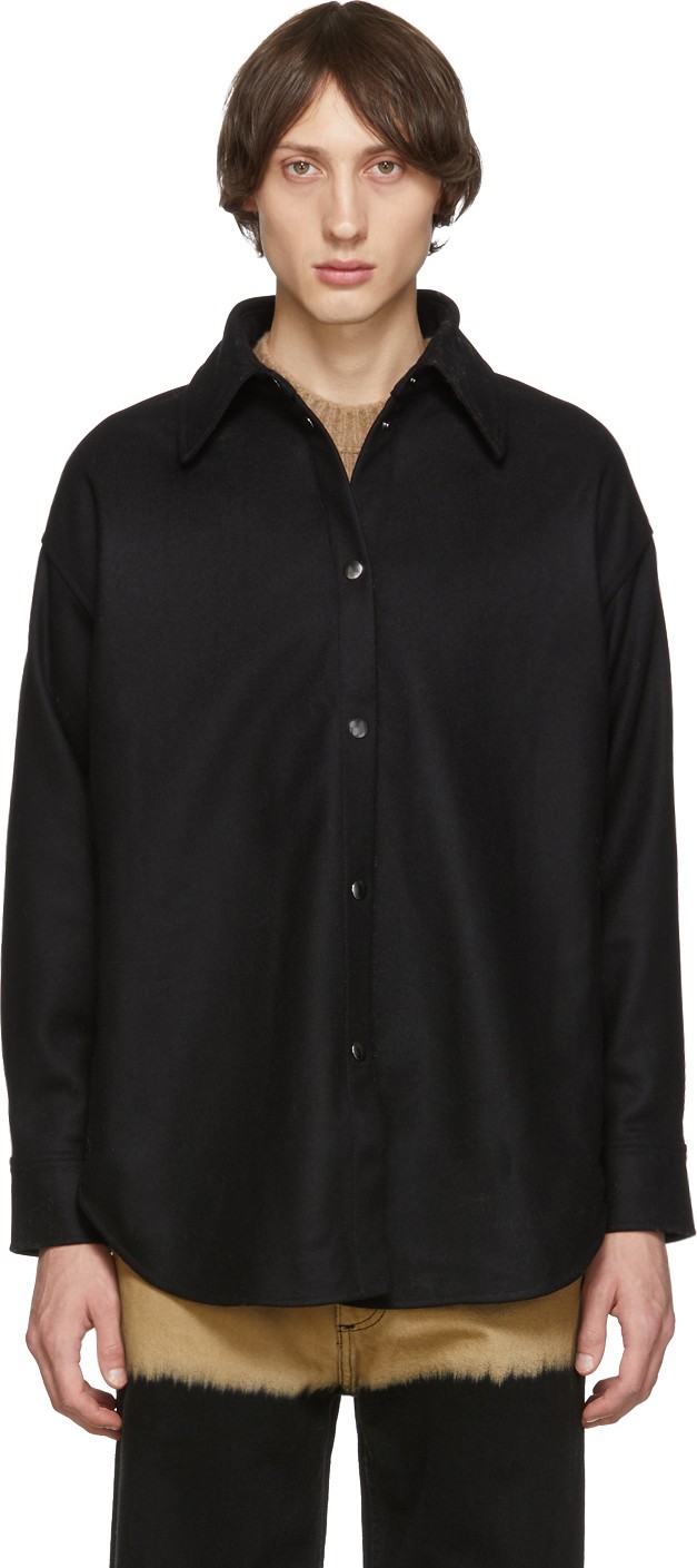 Acne Studios Black Flannel Sarwin Shirt