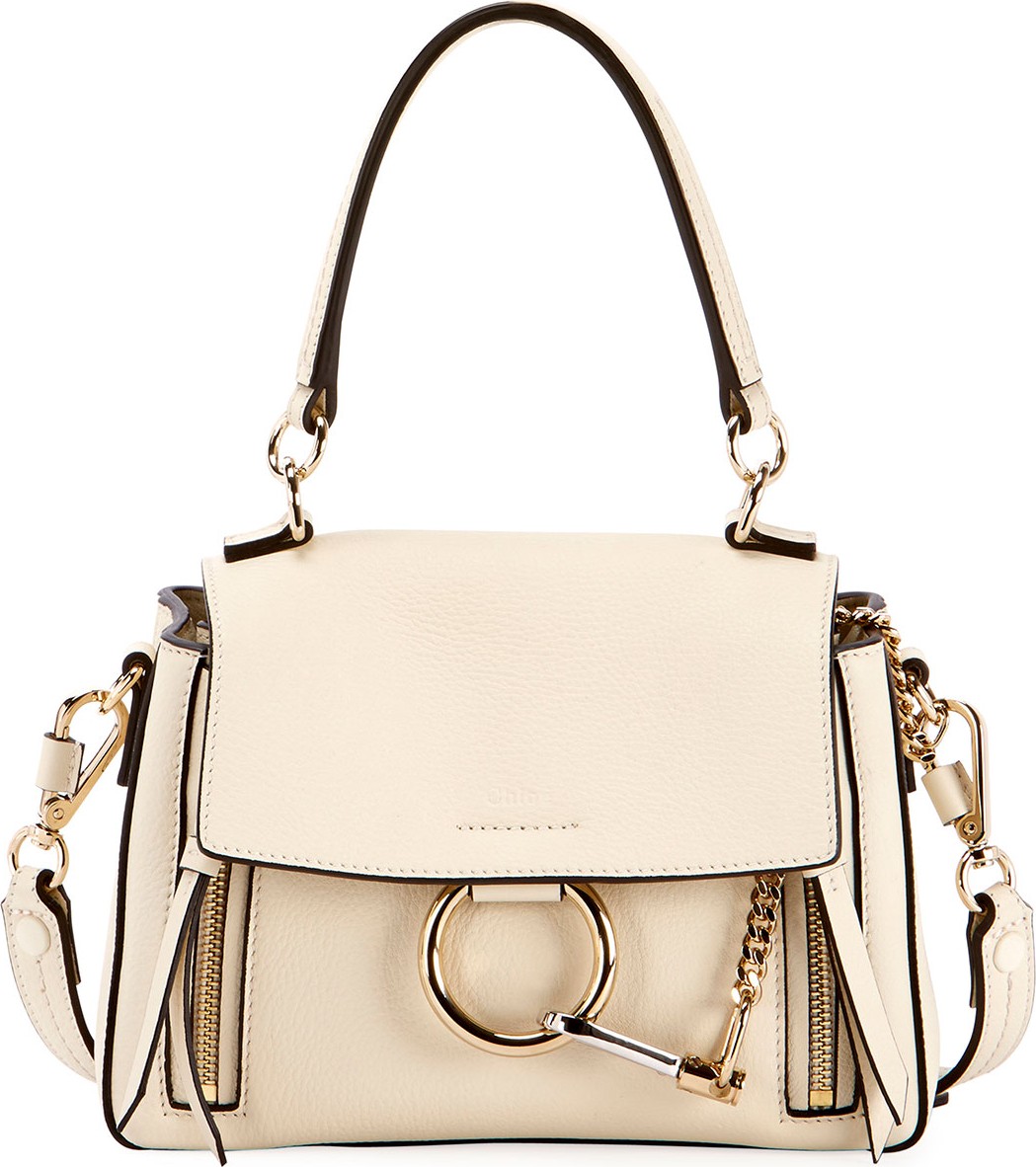 Chloe Faye Daye Mini Leather/Suede Shoulder Bag