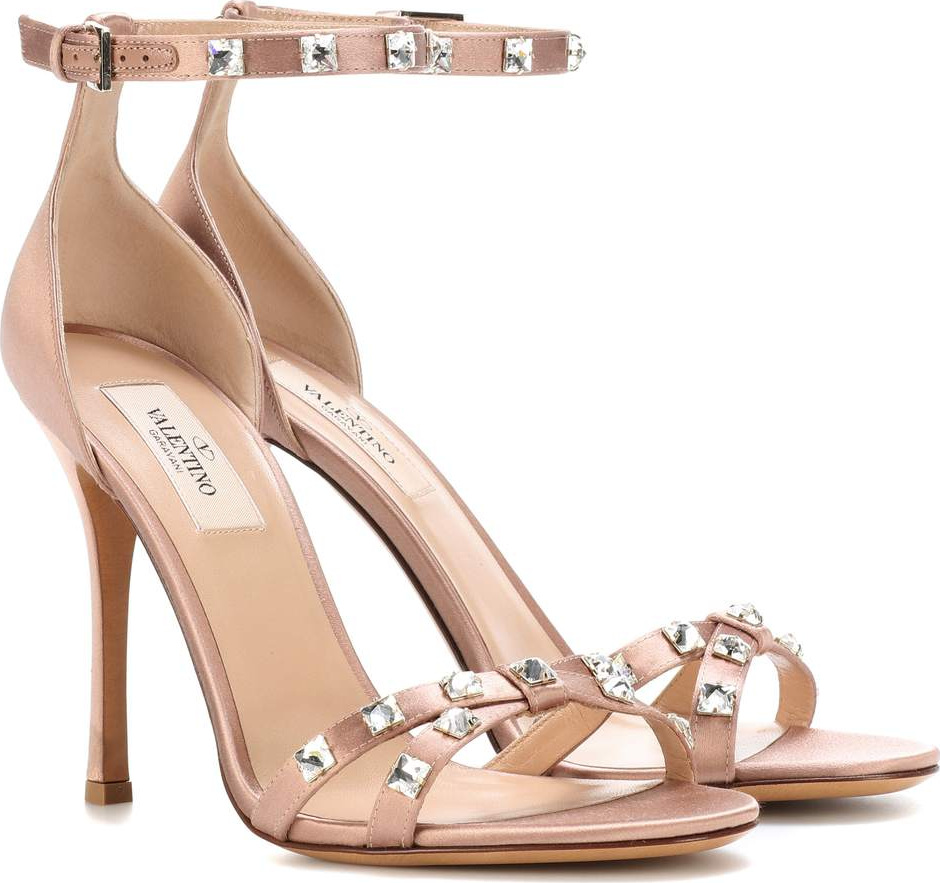 Valentino Valentino Garavani Rockstud Glam satin sandals
