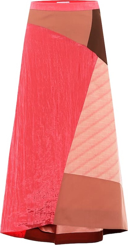 Rejina Pyo Ava patchwork midi skirt