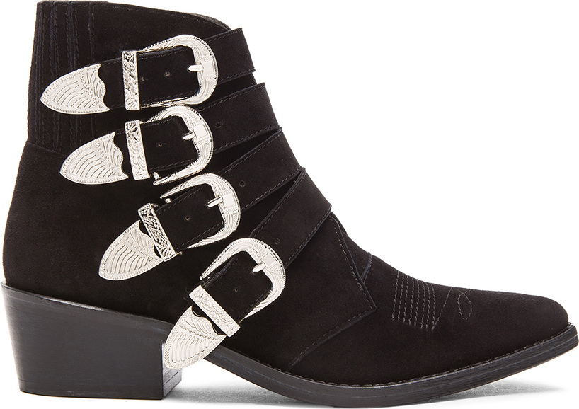 Toga Suede Buckled Booties