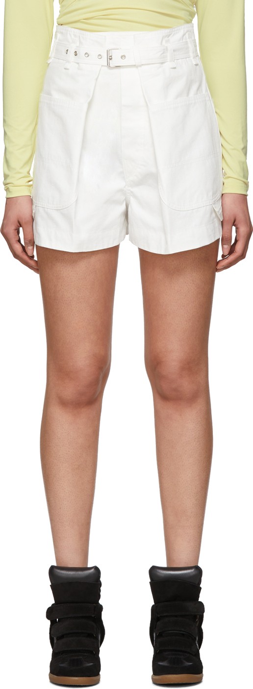 Isabel Marant White Ike Shorts