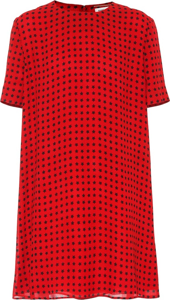 Saint Laurent Printed crêpe minidress