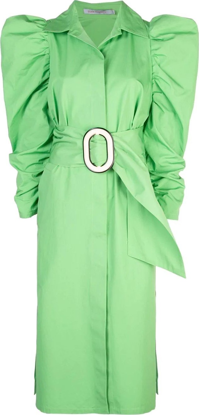 Silvia Tcherassi voluminous sleeve belted dress