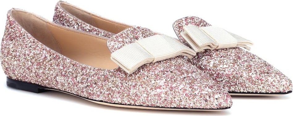 Jimmy Choo Gala glitter ballet flats