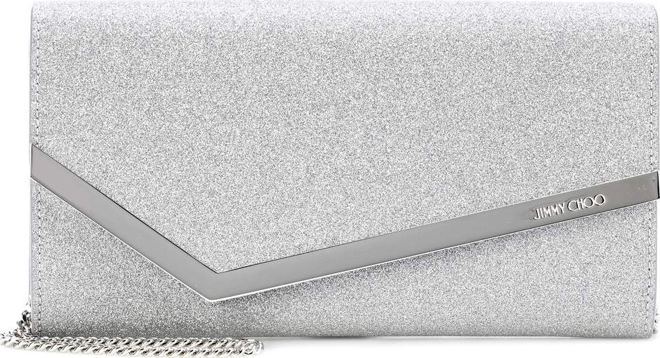 Jimmy Choo Emmie glitter clutch