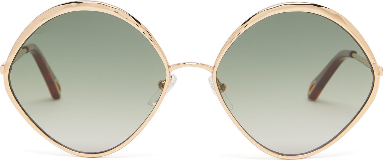 Chloe Dani diamond-shape metal sunglasses