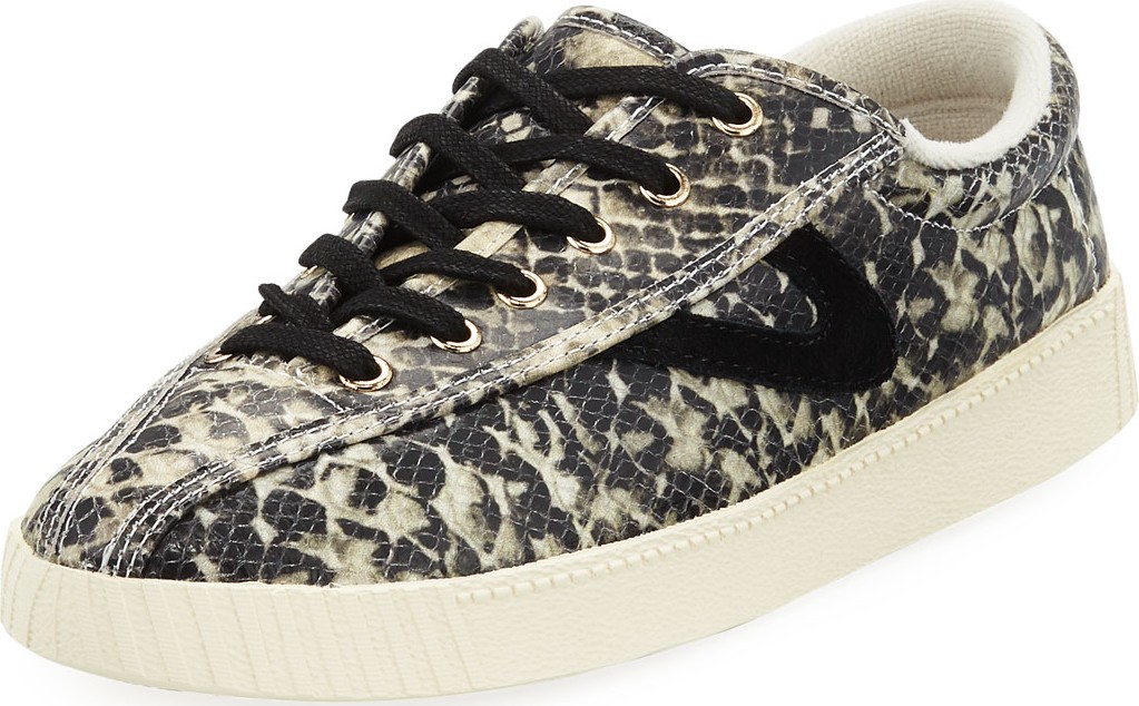 Tretorn NY Lite 3 Plus Python-Print Sneakers