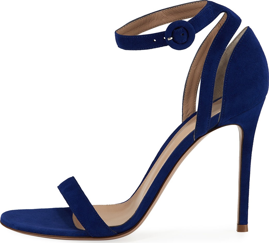 Gianvito Rossi 105mm Suede d'Orsay Sandals