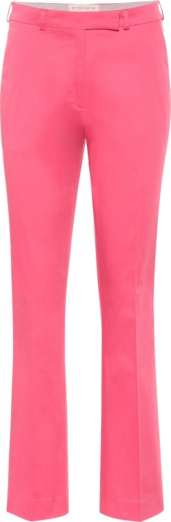 Etro Mid-rise straight cotton pants