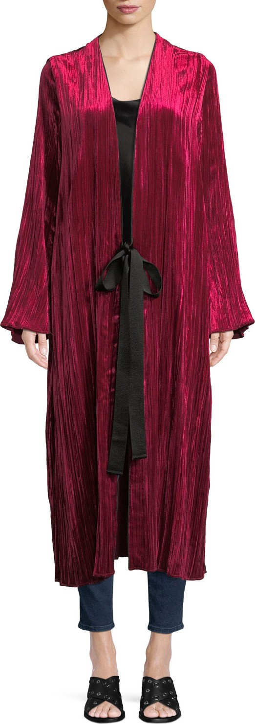 Forte Forte Pleated Velvet Duster Coat