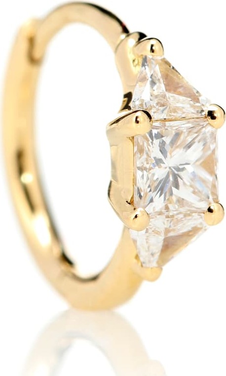 Maria Tash 18kt gold and diamond single earring