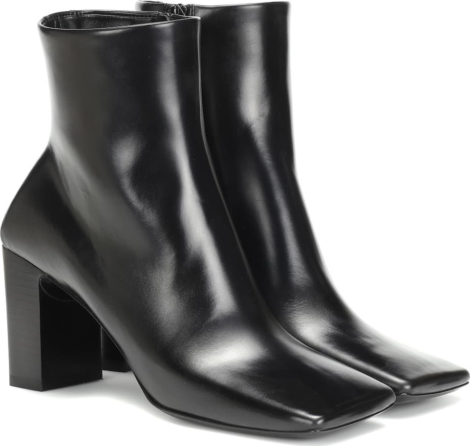 Balenciaga Double Square leather ankle boots