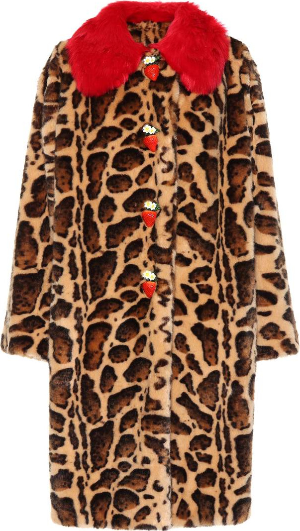 Dolce & Gabbana Leopard faux fur coat