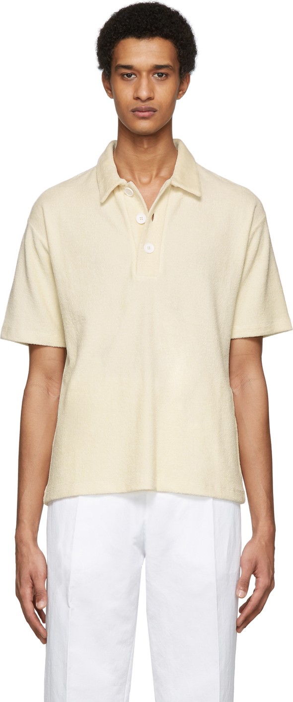Jil Sander Off-White Porcelain Sponge Polo