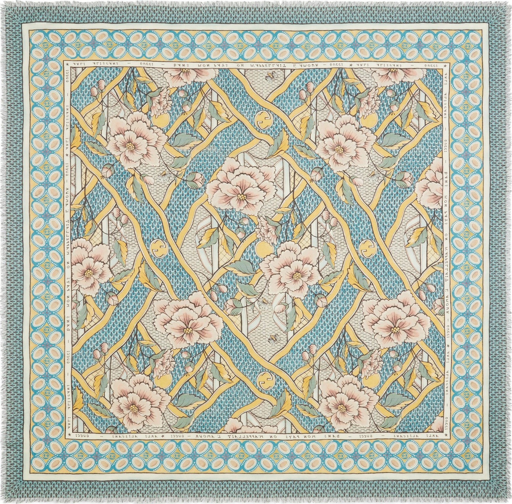 Gucci Loraine Floral Wool & Silk Scarf