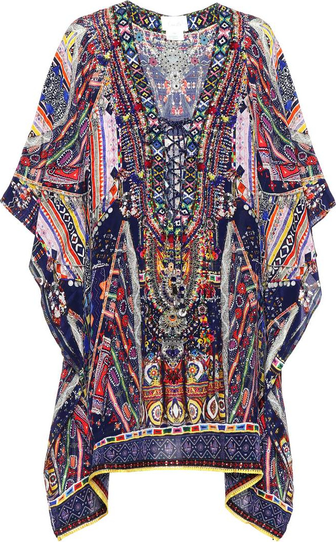 Camilla Printed silk kaftan