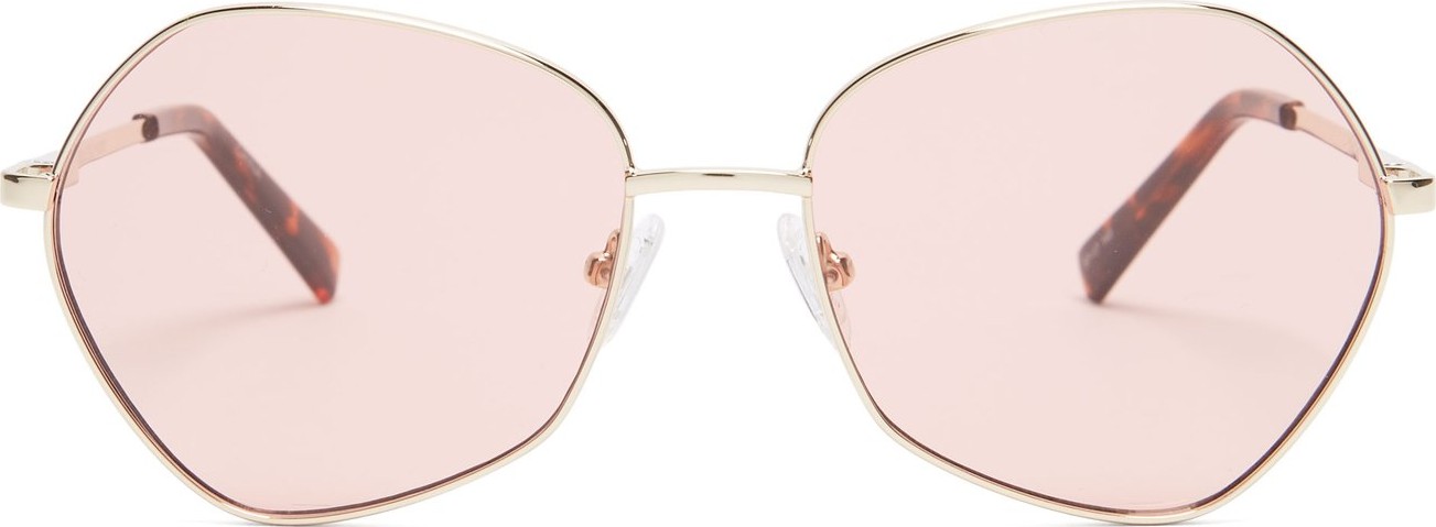 Le Specs Escadrille oversized gold-tone metal sunglasses