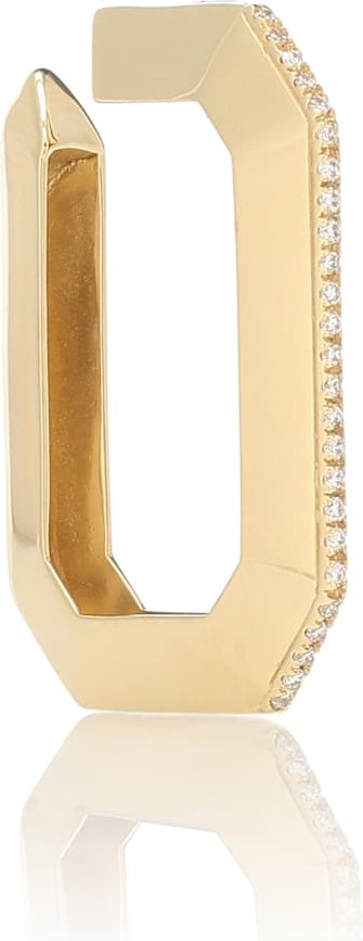 Eera Sabrina 18kt gold single ear cuff with diamonds