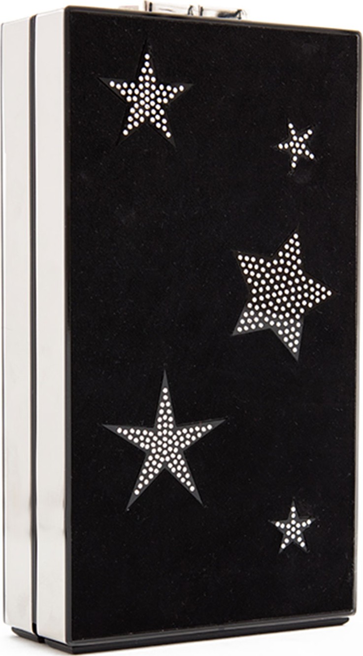 Marzook Callisto Star Capsule Suede Minaudiere Clutch Bag